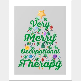 OT Christmas Very Merry Occupational Therapy Christmas Posters and Art